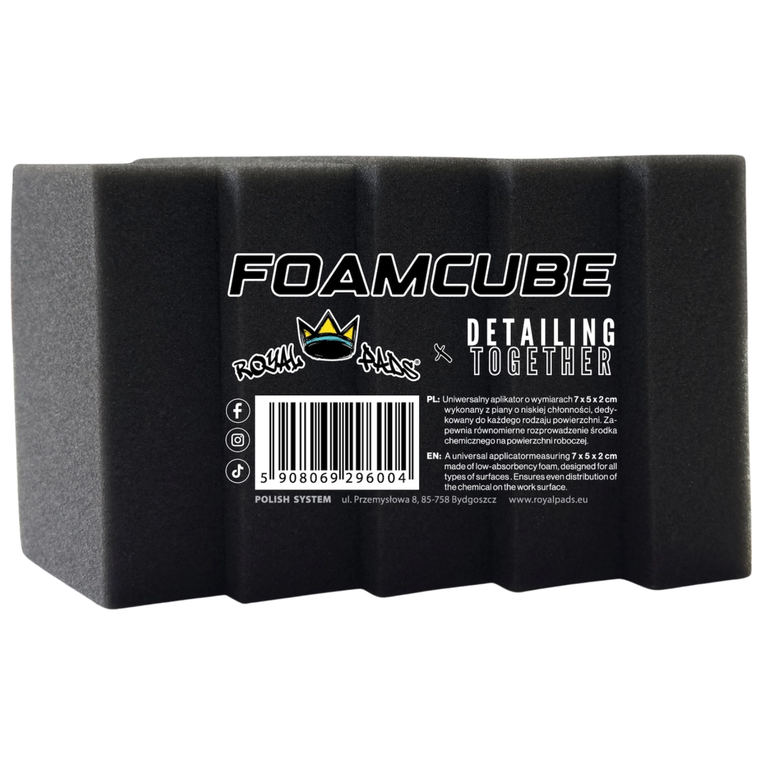 Royal Pads FoamCube universal foam applicator 5-pack for even detailing product application