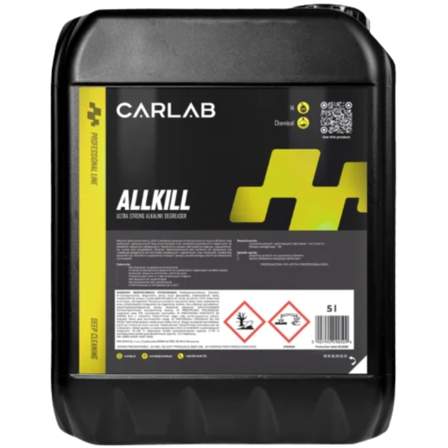 CarLab Alkaliskt Rengöringsmedel 5L kanna för motortvätt och fälgrengöring
