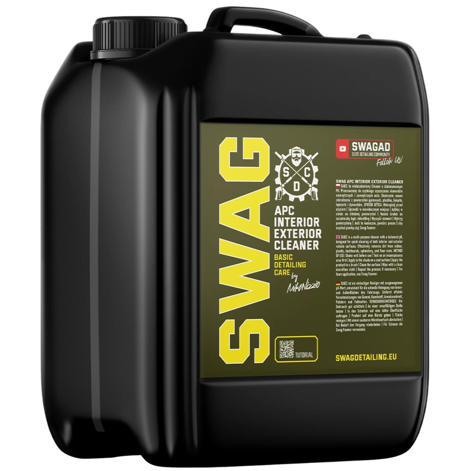SWAG Detailing Cosmetics APC All-Purpose Cleaner 5 litres for interior and exterior car care