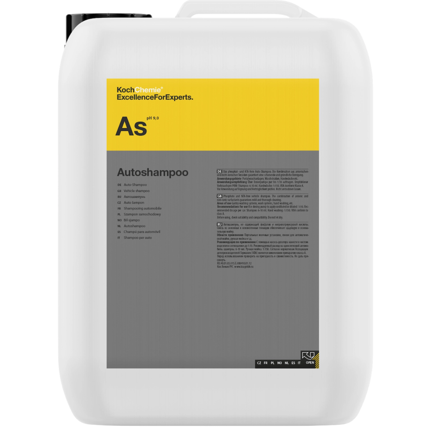 Koch Chemie Car Shampoo 11 kg phosphate-free auto wash for professional vehicle care
