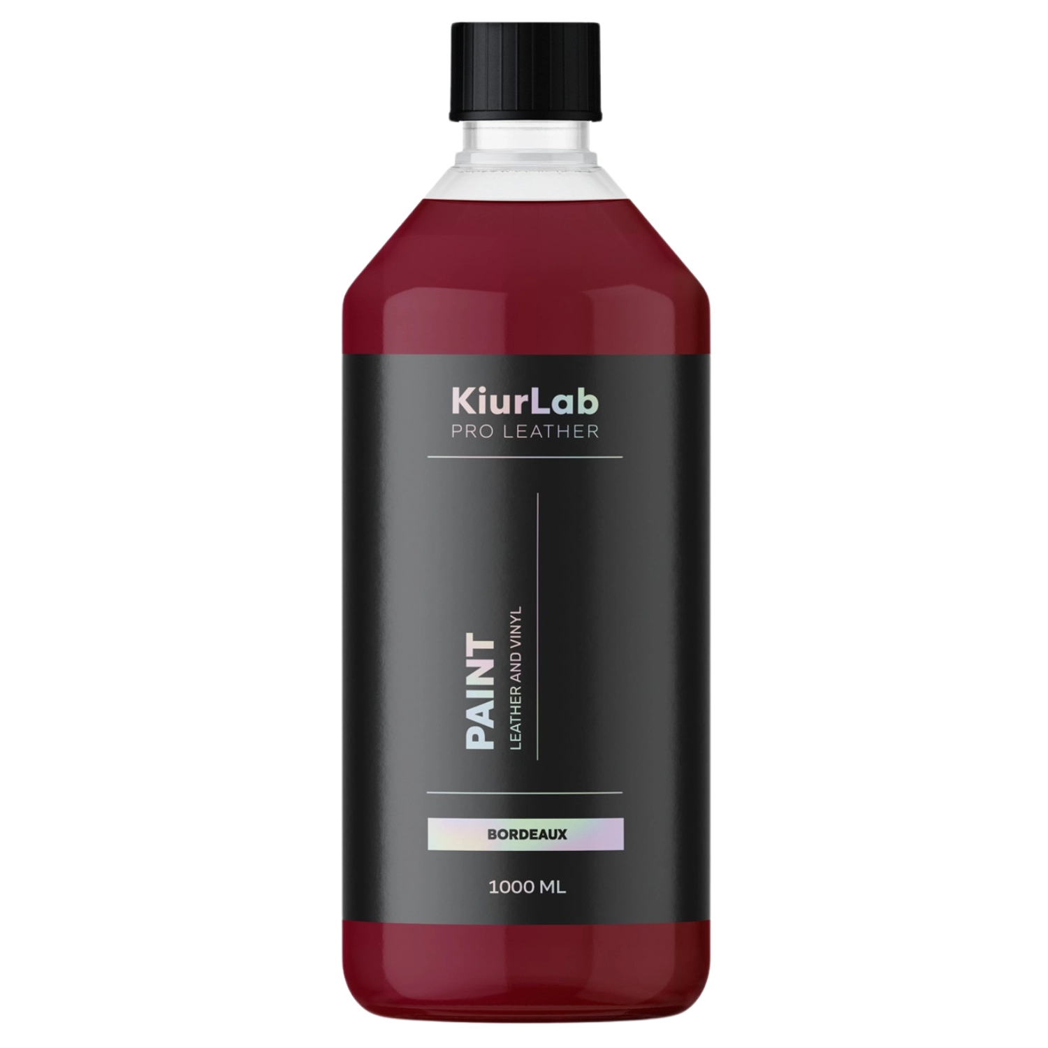 KiurLab Läder- och Vinylfärg Bordeaux 1L för professionell renovering av bilklädsel och inredning