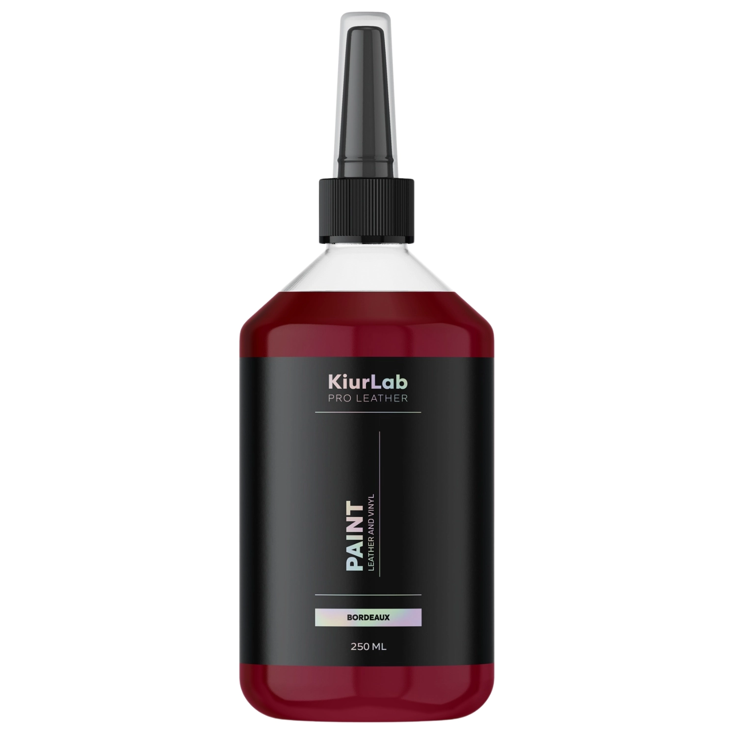 KiurLab Läder- och Vinylfärg Bordeaux 250ml för professionell renovering av bilsäten och interiör
