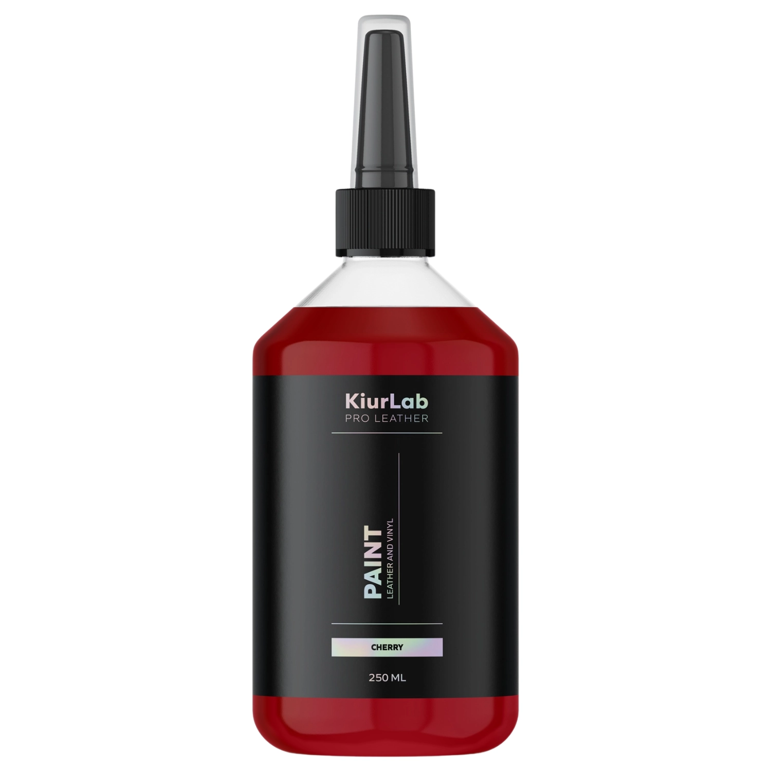 KiurLab Leather and Vinyl Paint Cherry 250ml for professional restoration of car seats and interior
