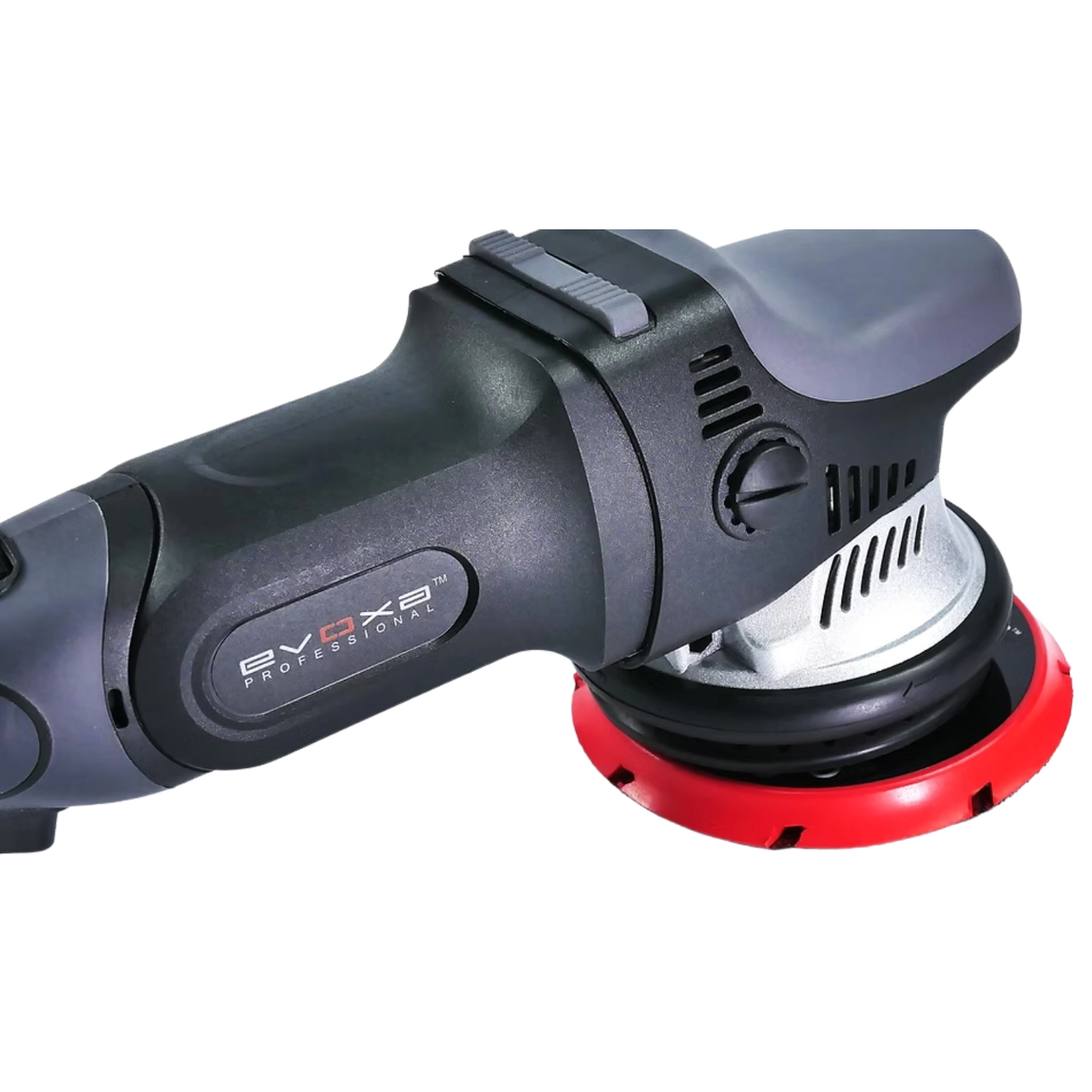Evoxa Cordless Dual Action Polisher 21mm with 20V battery and 125mm backing plate
