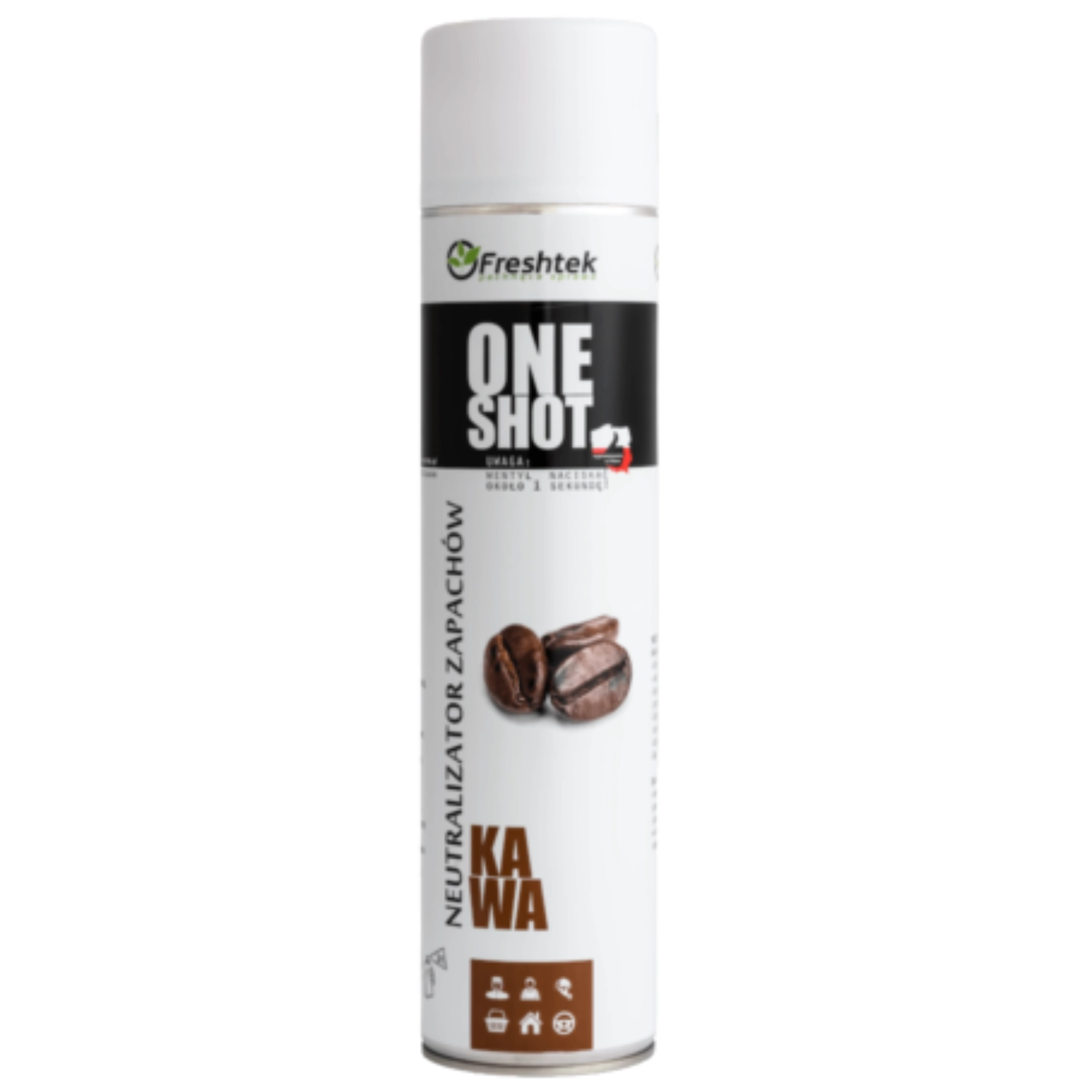 Freshtek odour neutraliser 600ml aerosol spray can with coffee scent for workshops