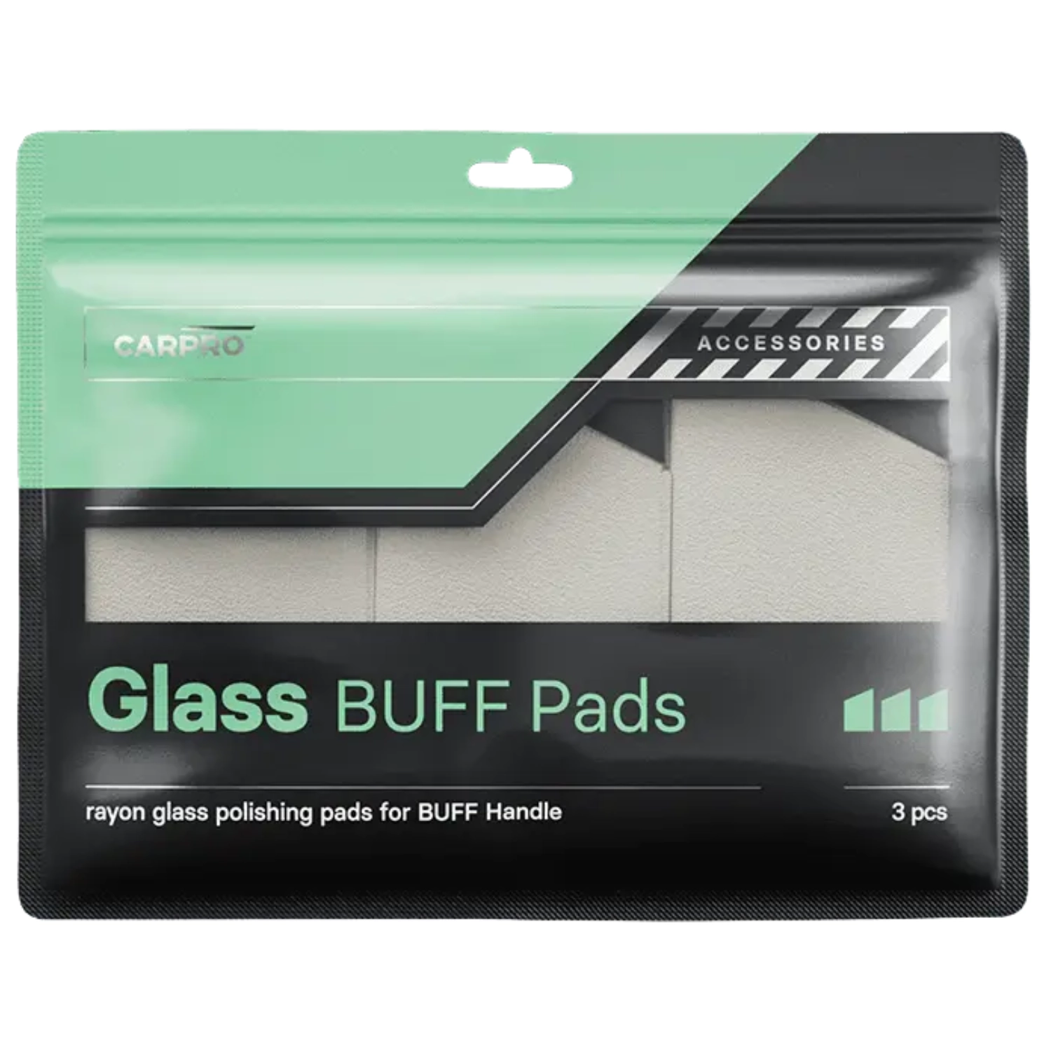 CARPRO Rayon Glass Pads 3-pack för professionell glaspolering av bilrutor och vindrutor