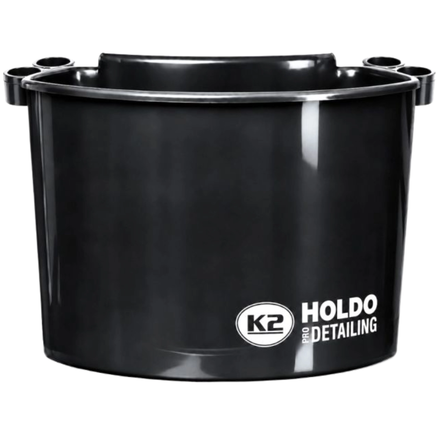 Black K2 Holdo accessory organiser for detailing bucket with 4 brush holders and drainage holes