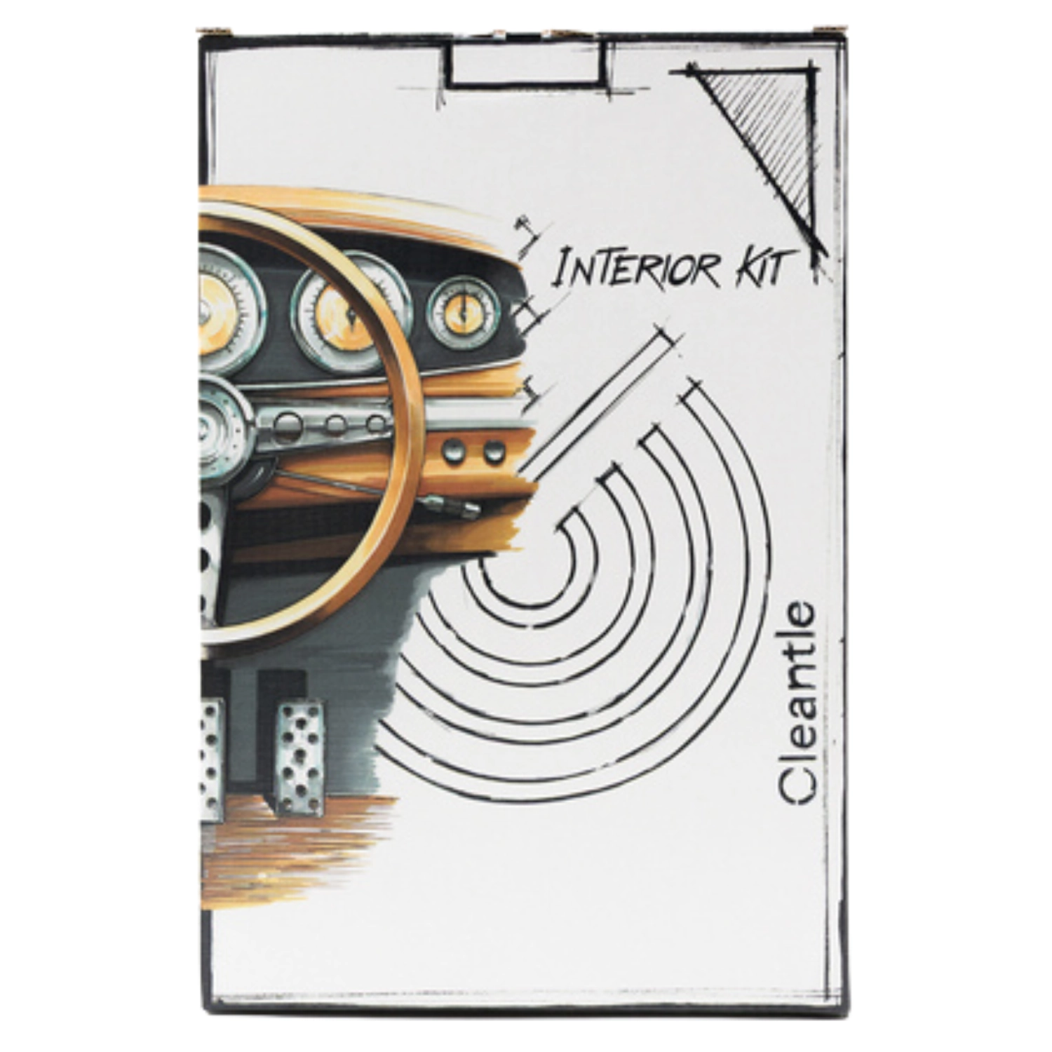 Cleantle Interior Kit with Interior Cleaner Pro, Interior Dressing, pads and microfibre towels