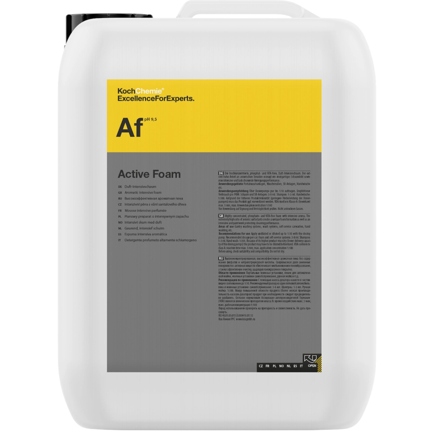 Koch Chemie Active Foam 10 kg phosphate-free pre-wash snow foam professional car detailing