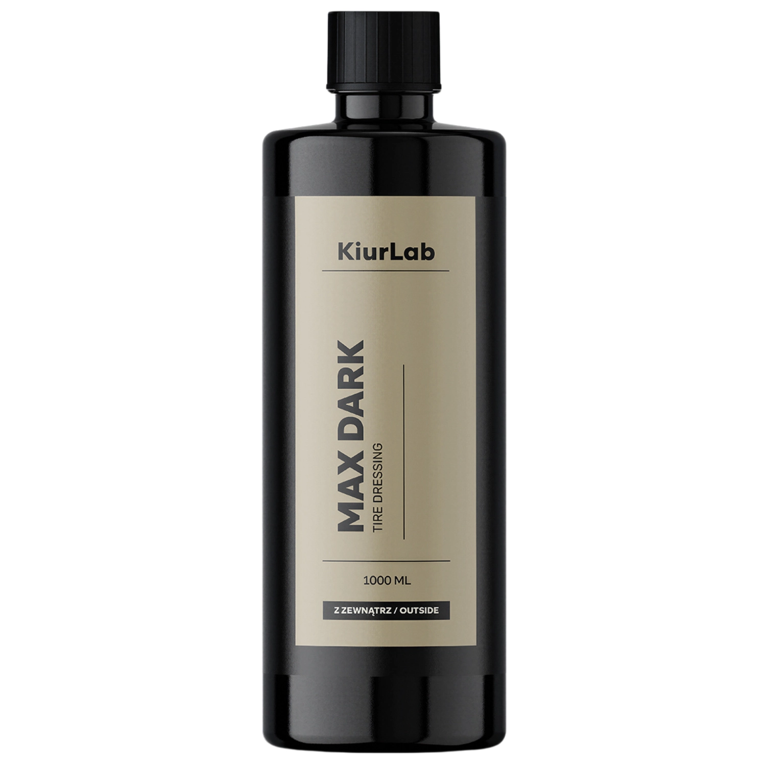 KiurLab Max Dark 1L water-based tyre dressing for a satin finish and hydrophobic surface