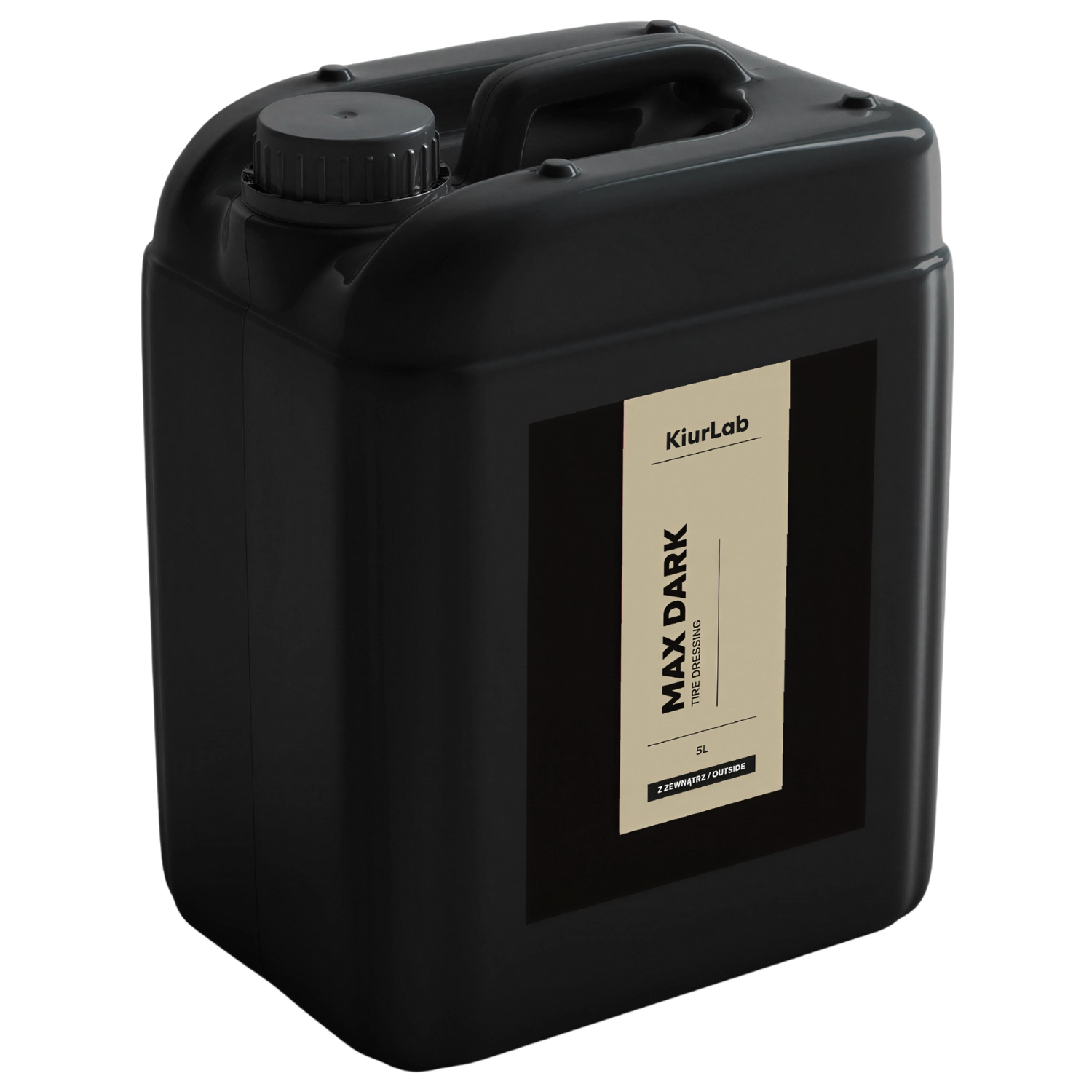 KiurLab Max Dark water-based tyre dressing 5L for satin matte finish and hydrophobic protection