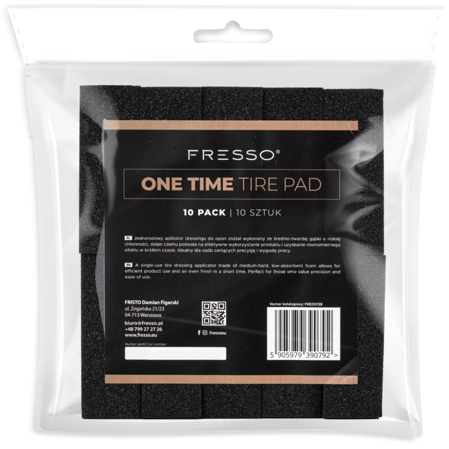 Fresso foam pad applicators medium firmness 10-pack for hand application of wax and sealant