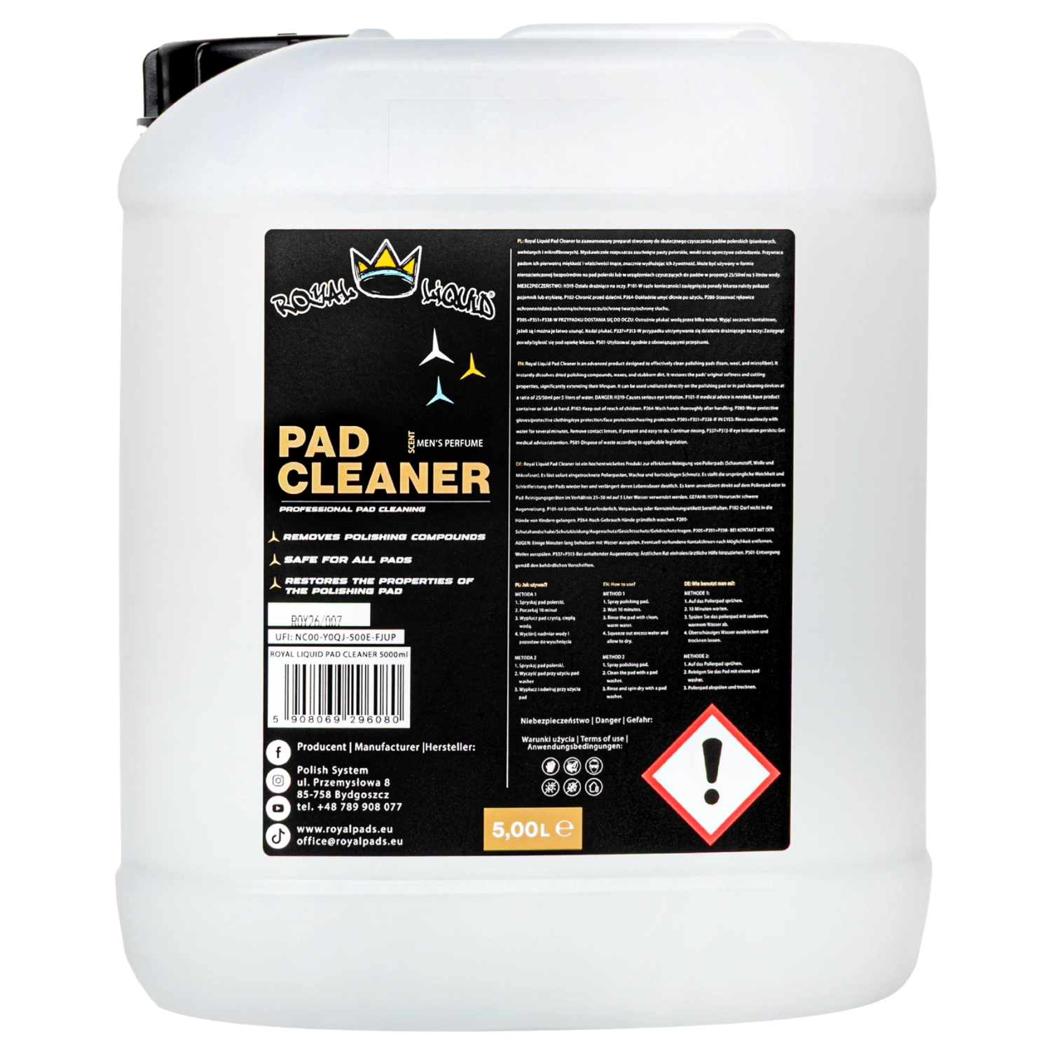 Royal Pads Liquid Pad Cleaner 5 litres liquid cleaner for polishing pads