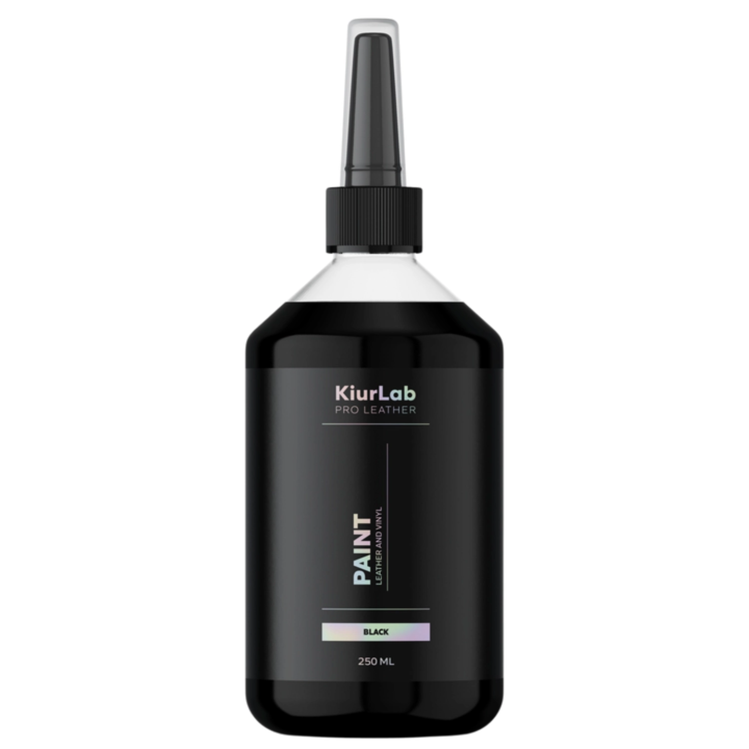 KiurLab Leather and Vinyl Paint svart 250ml för renovering av bilsäten och vinylinteriör