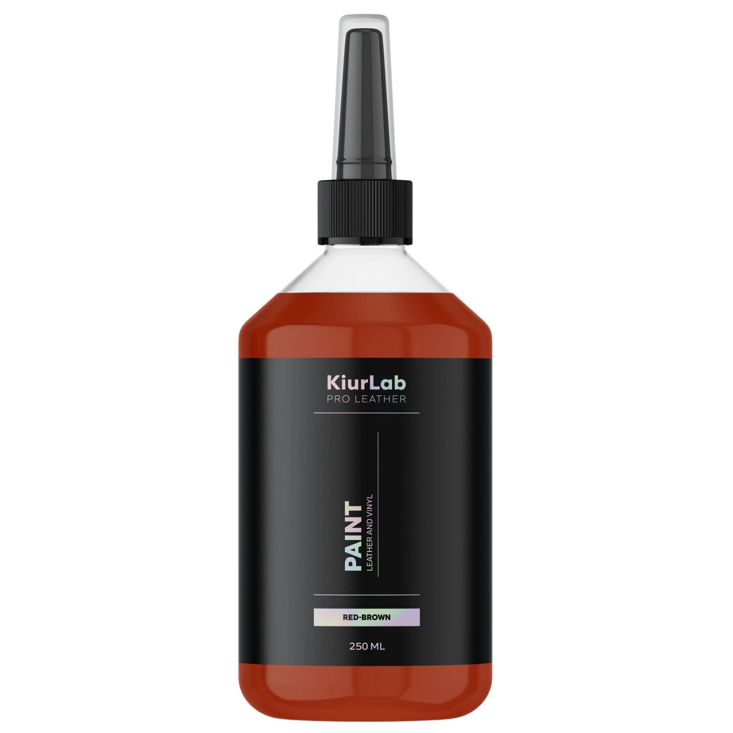 KiurLab Leather and Vinyl Paint Reddish-Brown 250ml for professional car upholstery renovation