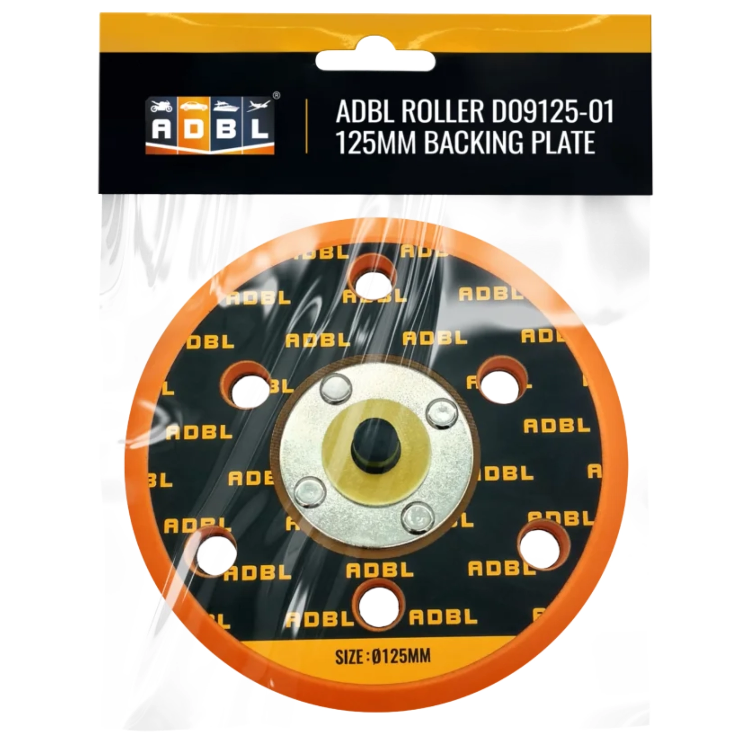 ADBL Backing Plate 125mm pad mounting plate for DA polisher with ventilation holes