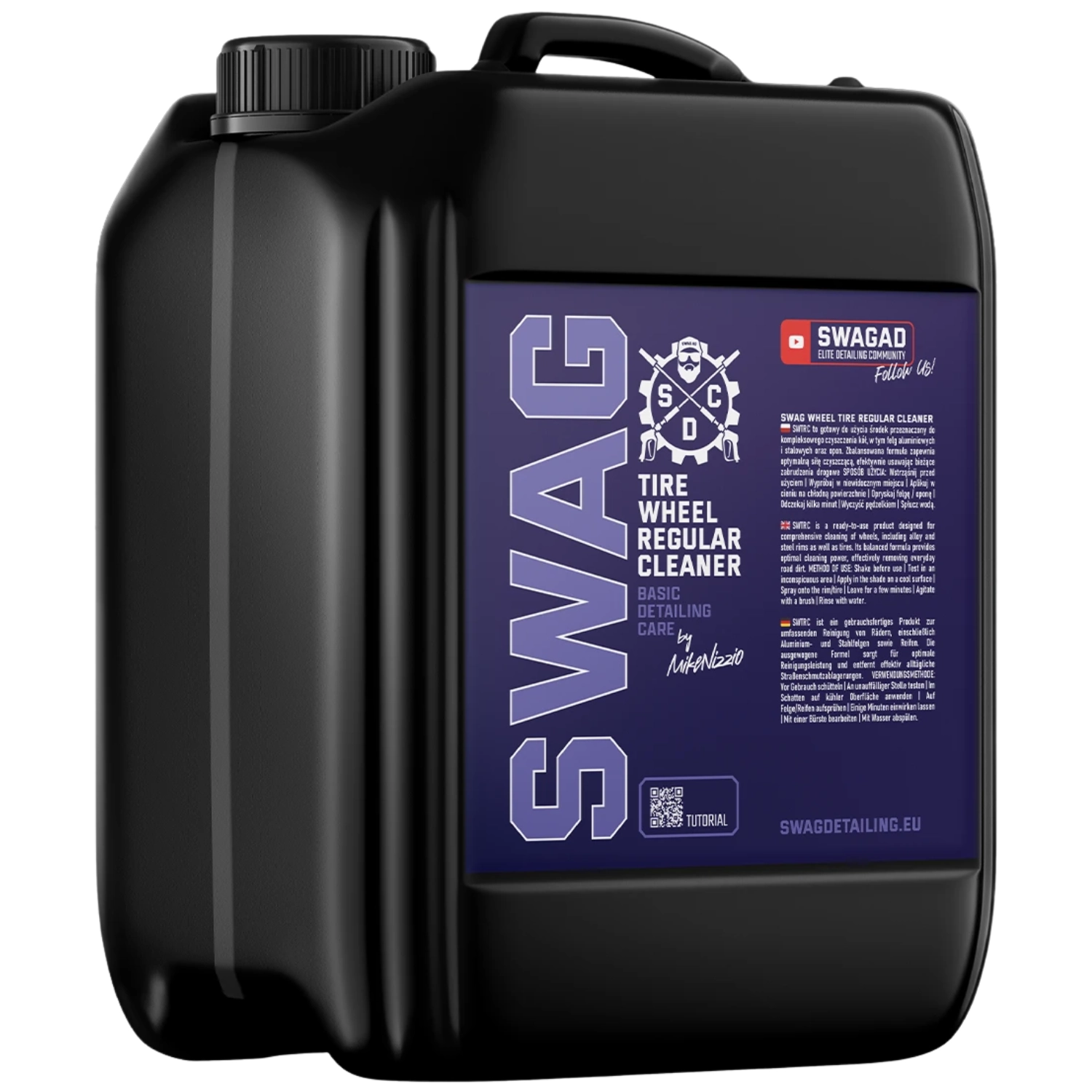 SWAG Detailing Cosmetics 5 litre alkaline wheel and tyre cleaner for effective wheel washing