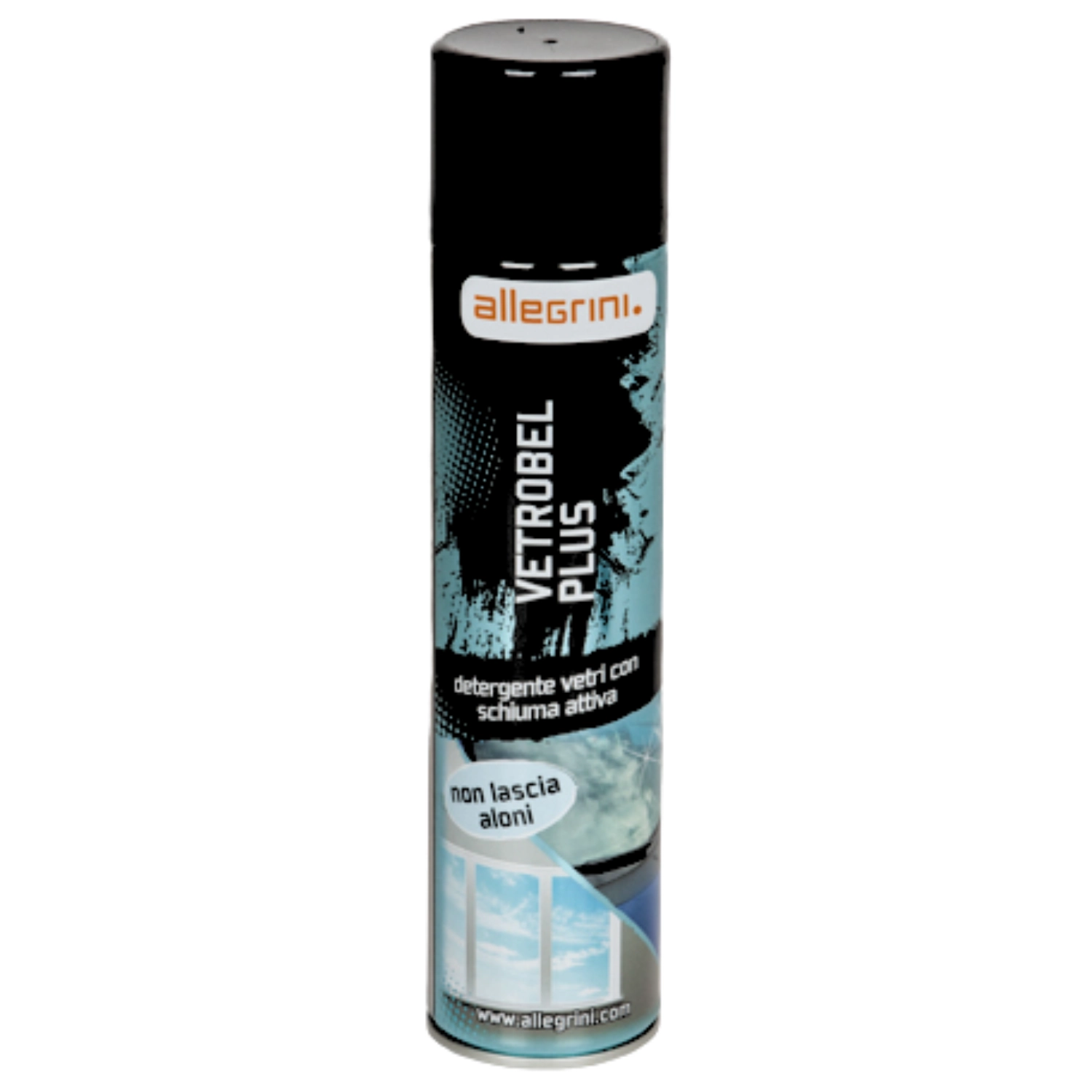Active foam glass cleaner Allegrini Vetrobel Plus 400ml spray bottle for car windows and mirrors