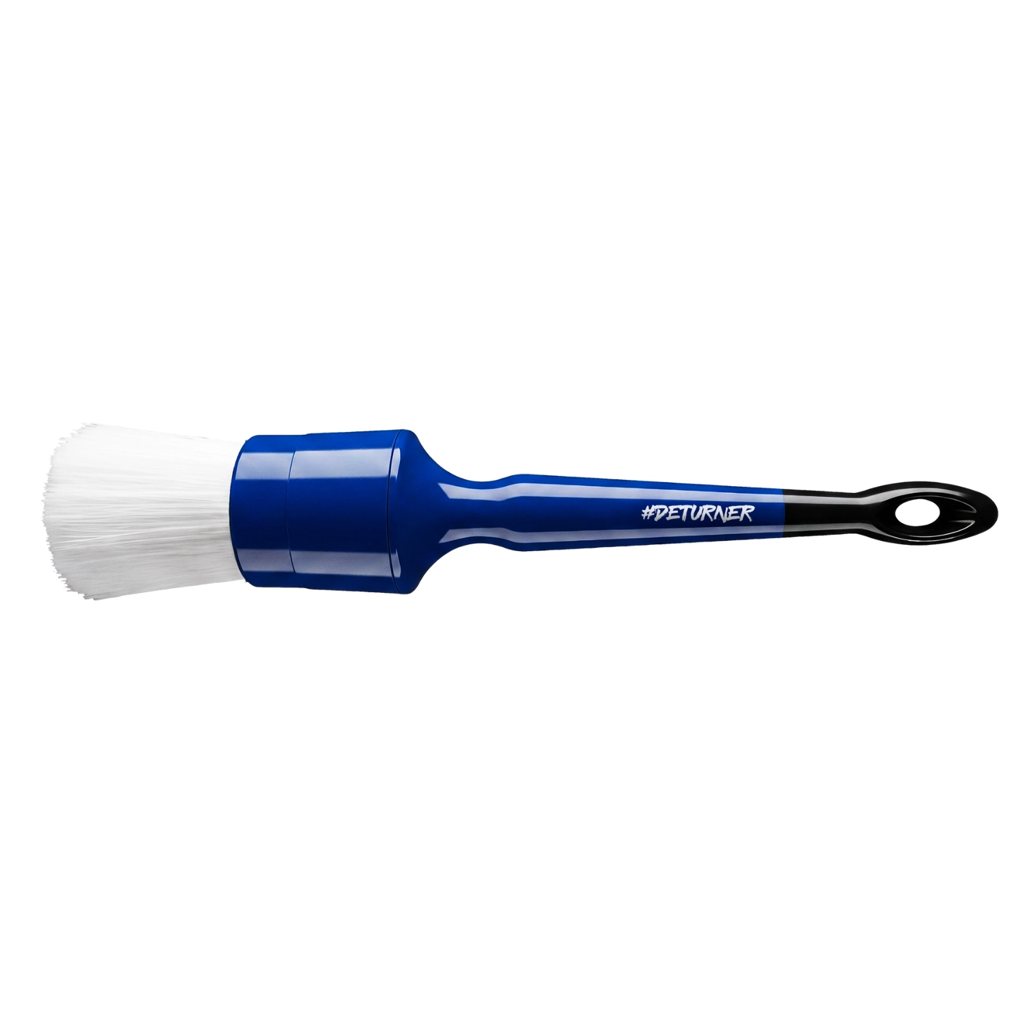 Soft white Deturner detailing brush 40mm with synthetic bristles for gentle car interior cleaning
