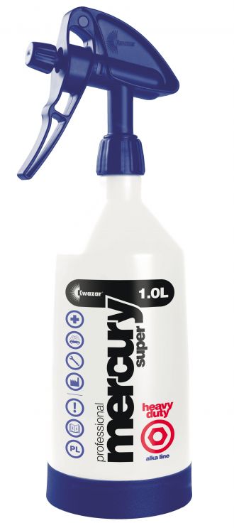 Kwazar Merkury Super HD Alkaline 1l – opryskiwacz granatowy, odporny na zasady