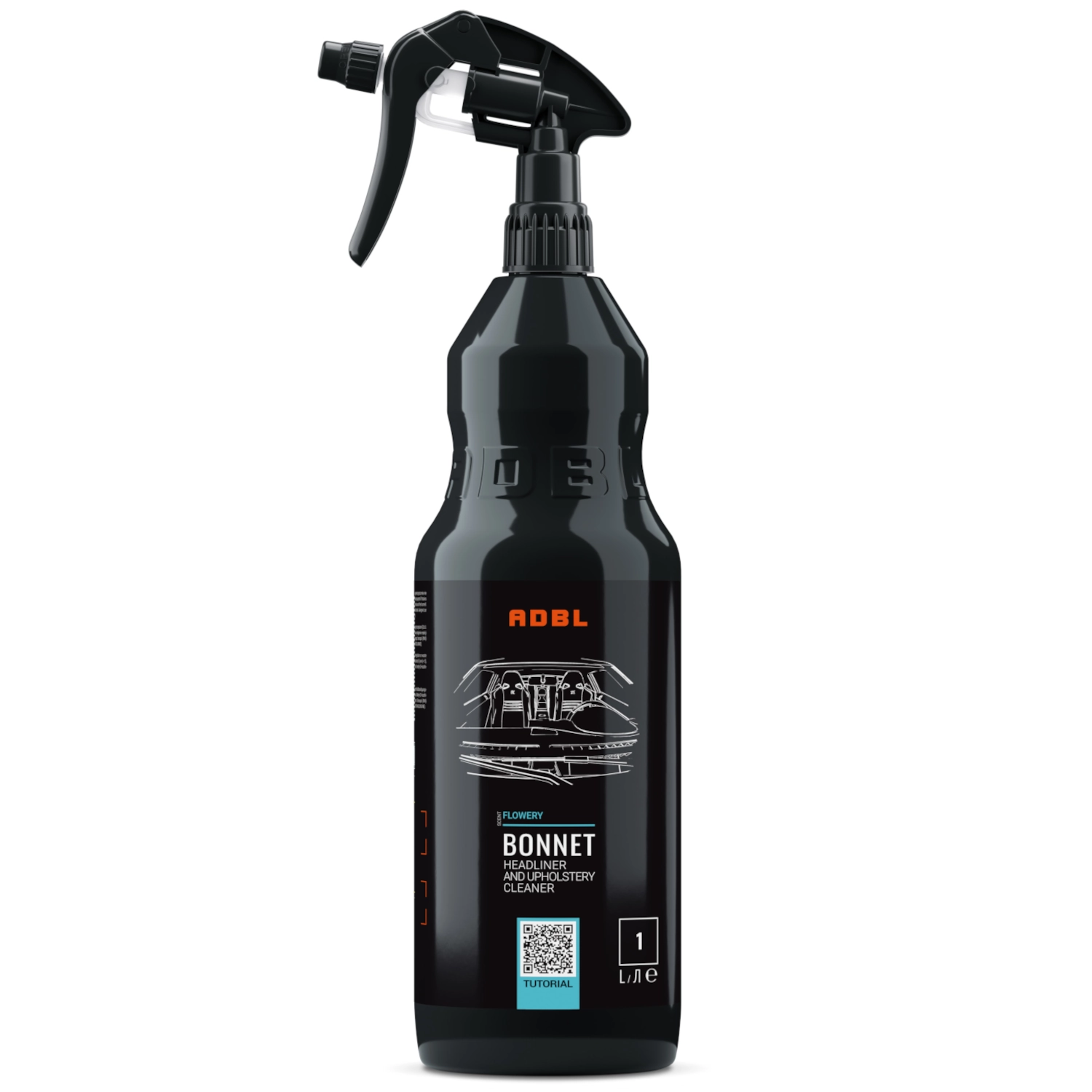 ADBL Headliner and Fabric Upholstery Cleaner 1L bottle for vehicle textile interior surfaces