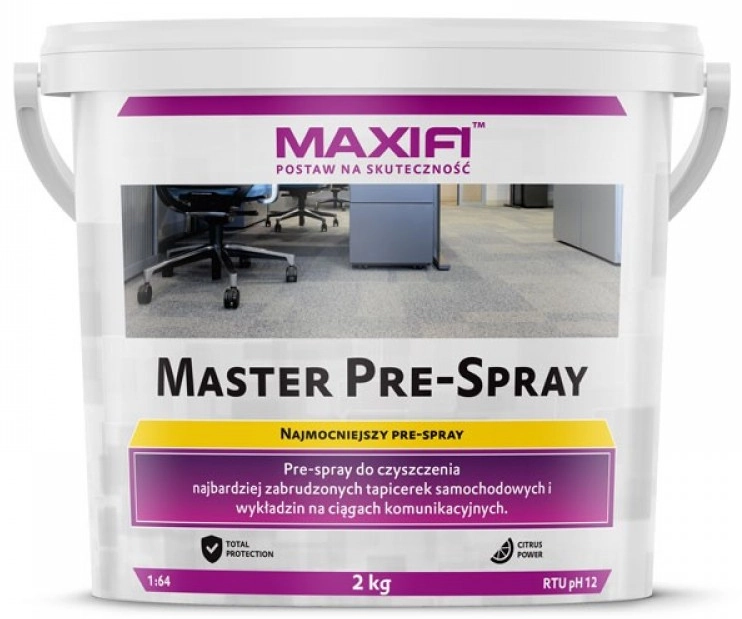 Maxifi Förspray för Textilmöbelrengöring 2kg behållare för professionell textilrengöring