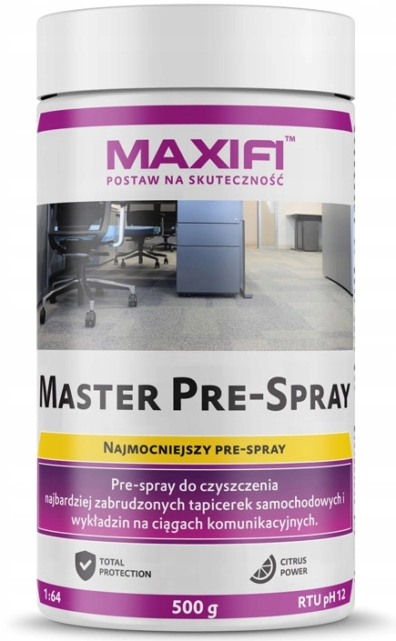 Maxifi Master Pre-Spray – proszek do prania tapicerki materiałowej 500g