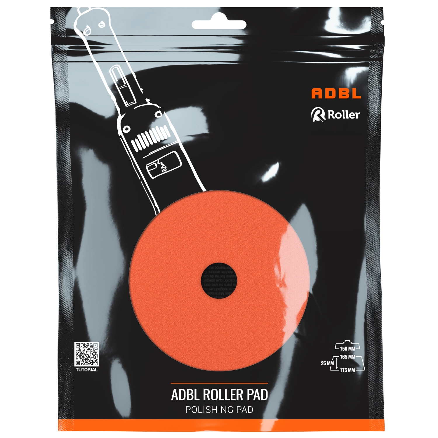 ADBL Polishing Pad 165/175mm Medium Foam with diamond pattern for DA polisher