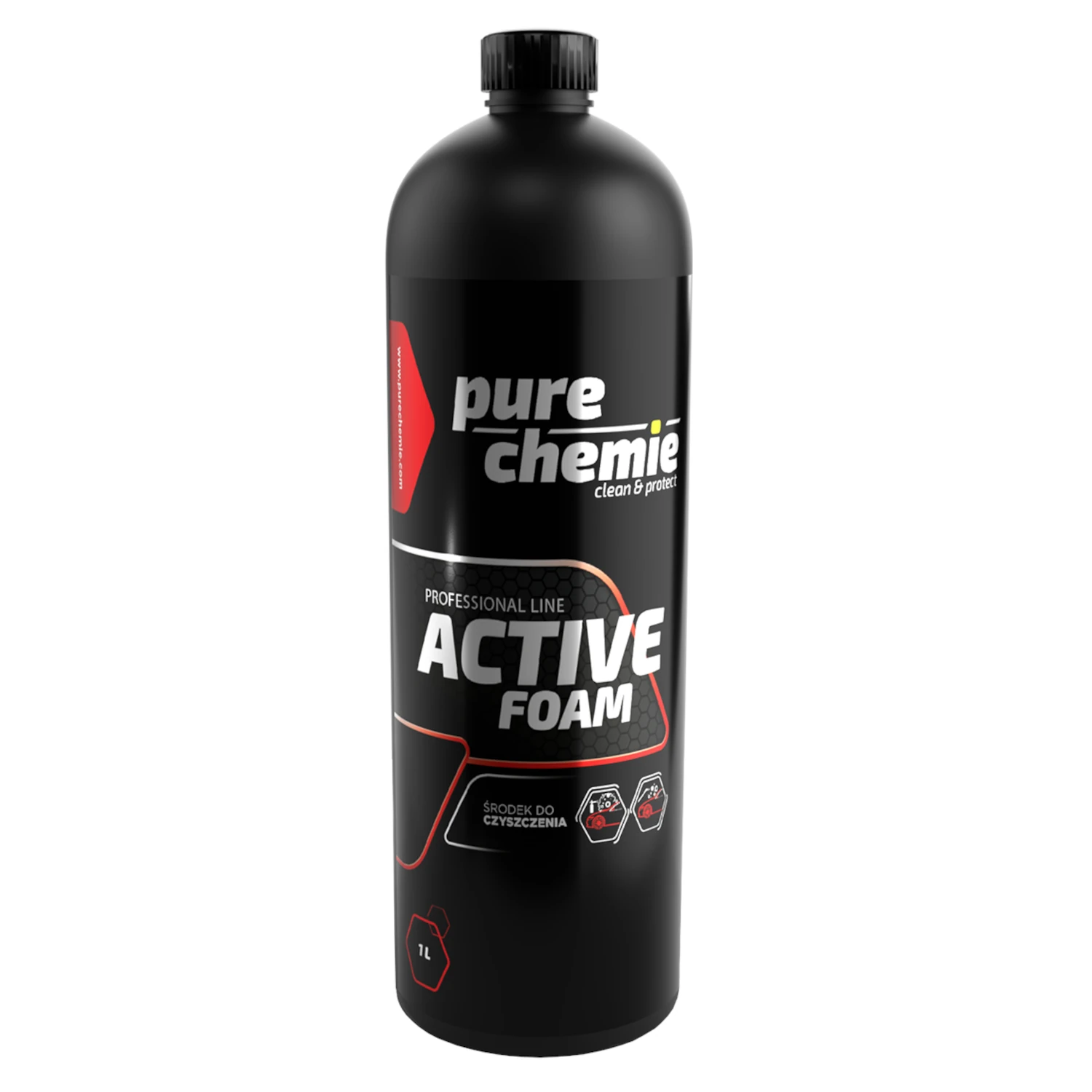 Pure Chemie Active Foam Pre-Spray 1L concentrate bottle for touchless car washing with foam cannon