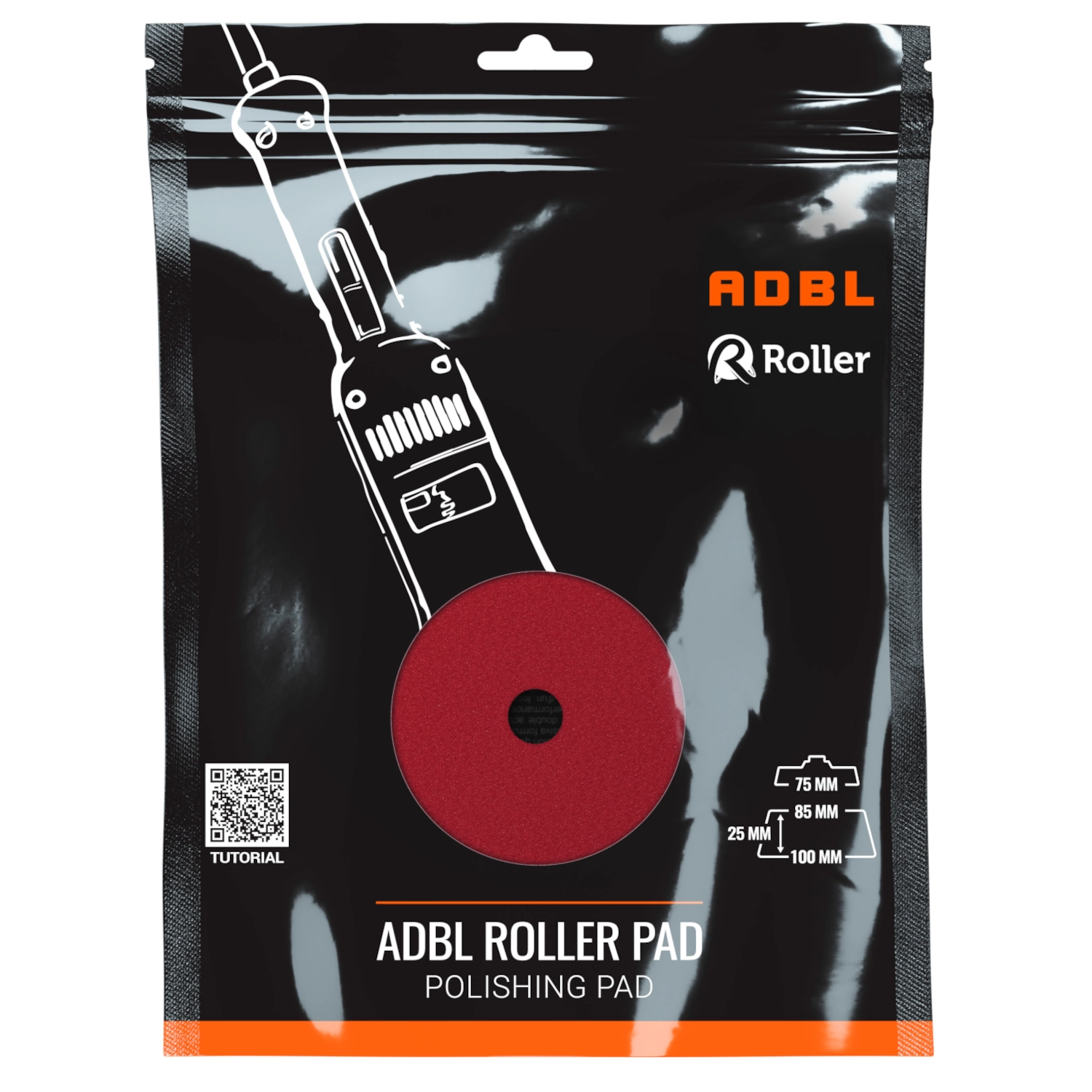 Poleringsdyna Medelmjuk Röd 85/100mm ADBL