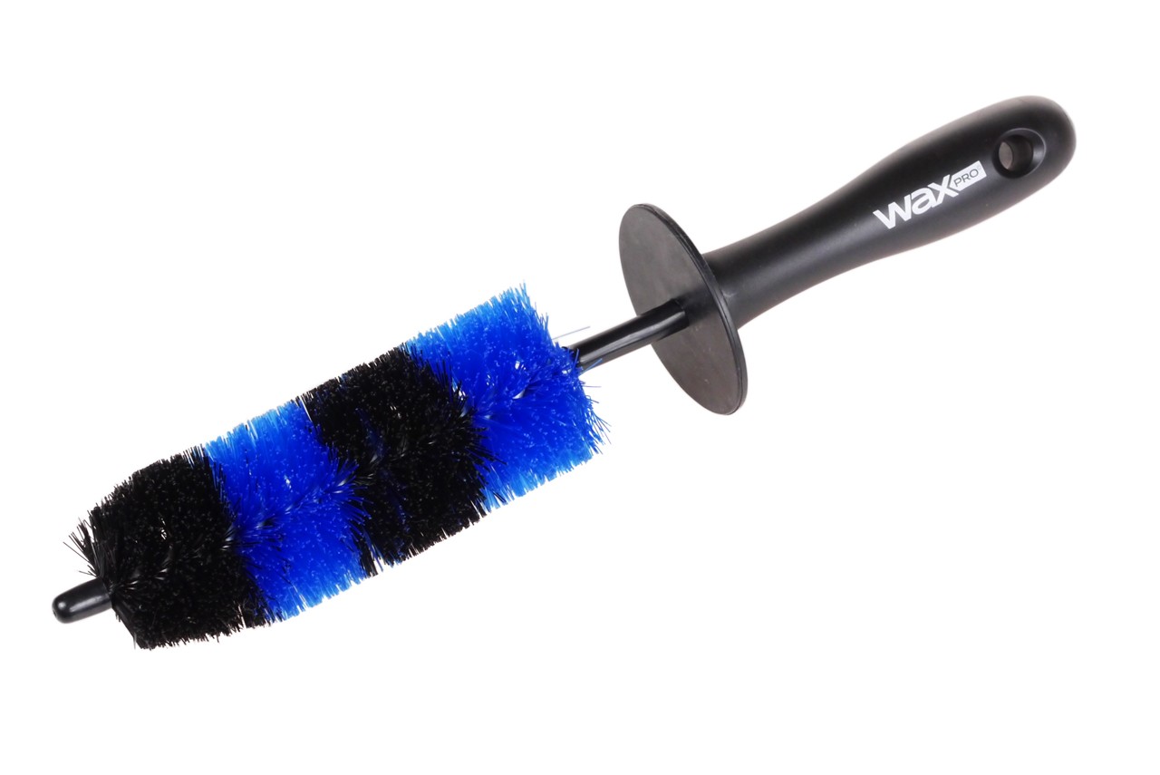Wheel cleaning brush 30cm with soft nylon bristles and vinyl tip from WaxPRO for wheels and engine bay