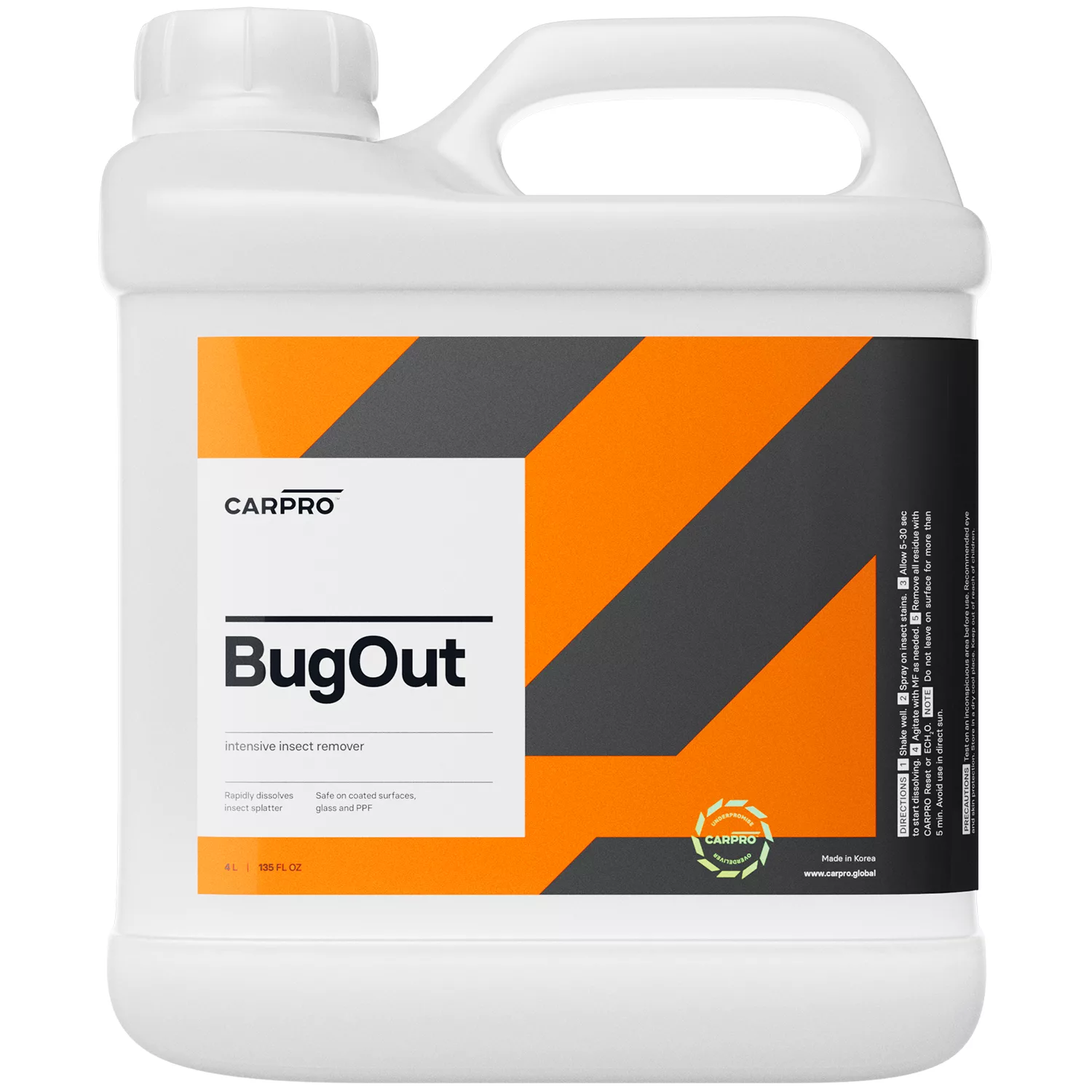 CarPro BugOut Insektsborttagare Förtvätt Spray 4L flaska för professionell fordonsvård