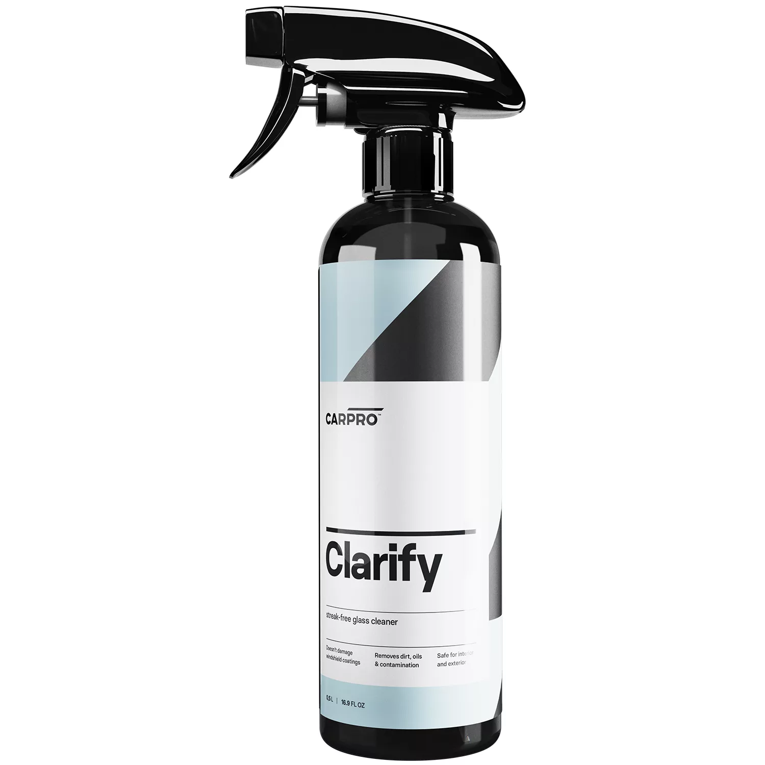 CarPro CQuartz Glass Cleaner 500ml bottle with pump spray for streak-free hydrophobic cleaning