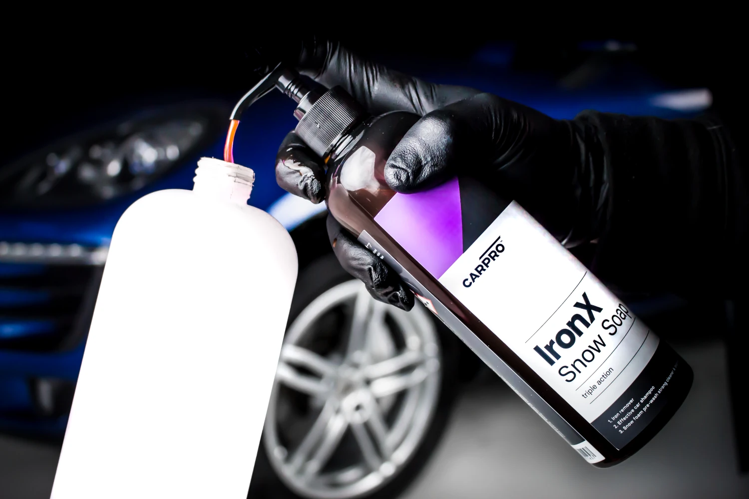CarPro IronX Snow Soap - aktywna piana deironizująca, usuwa zanieczyszczenia metaliczne 4l
