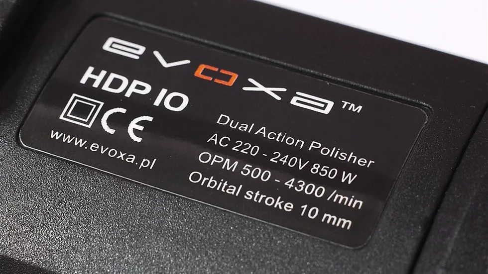 Evoxa HDP10 – mała maszyna polerska Dual Action, skok 10mm, talerz 75mm