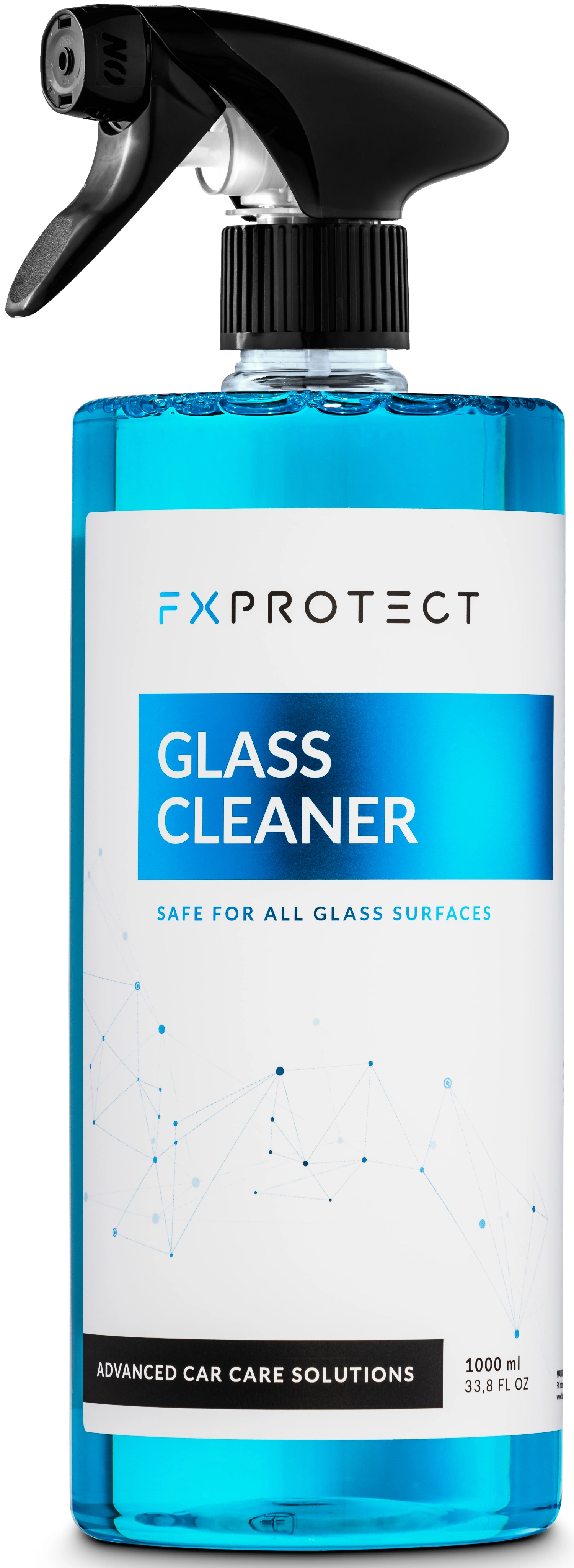 FX PROTECT Ammonia-Free Glass Cleaner 1L bottle for professional vehicle glass cleaning