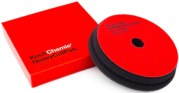 Koch Chemie Heavy Cut Pad 126mm hård polerpad för maskinpolering och grovpolering av lackytor