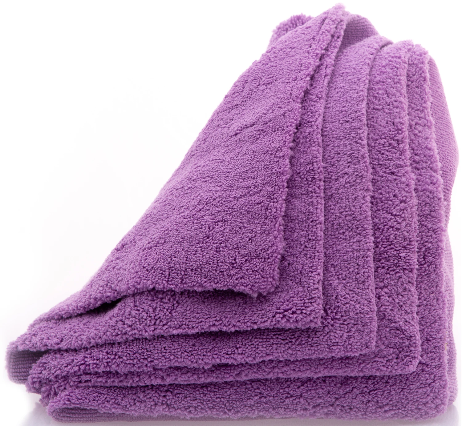 WORK STUFF Microfibre Cloths 40x40cm 350gsm in purple, 5-pack for detailing and wiping