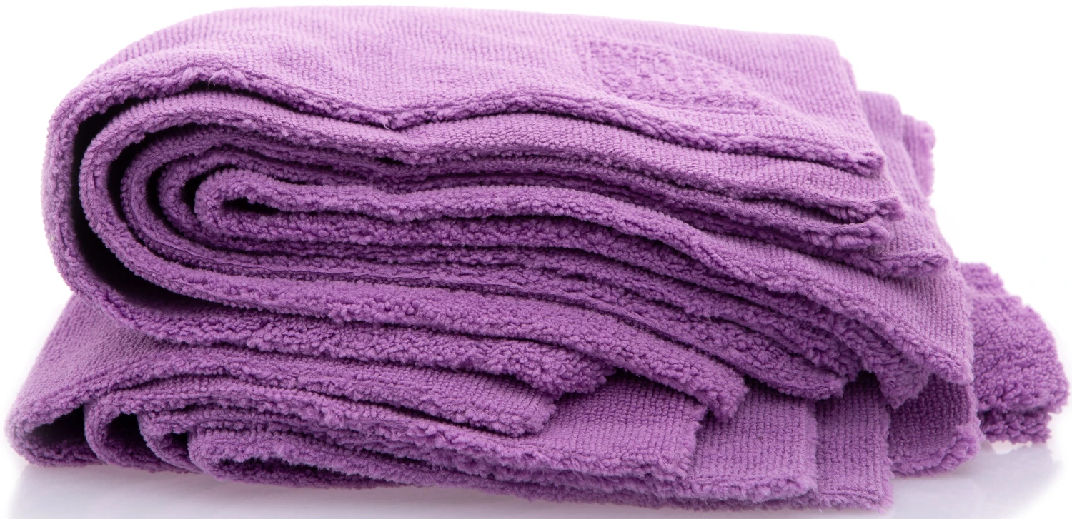 WORK STUFF Microfibre Cloths 40x40cm 350gsm in purple, 5-pack for detailing and wiping