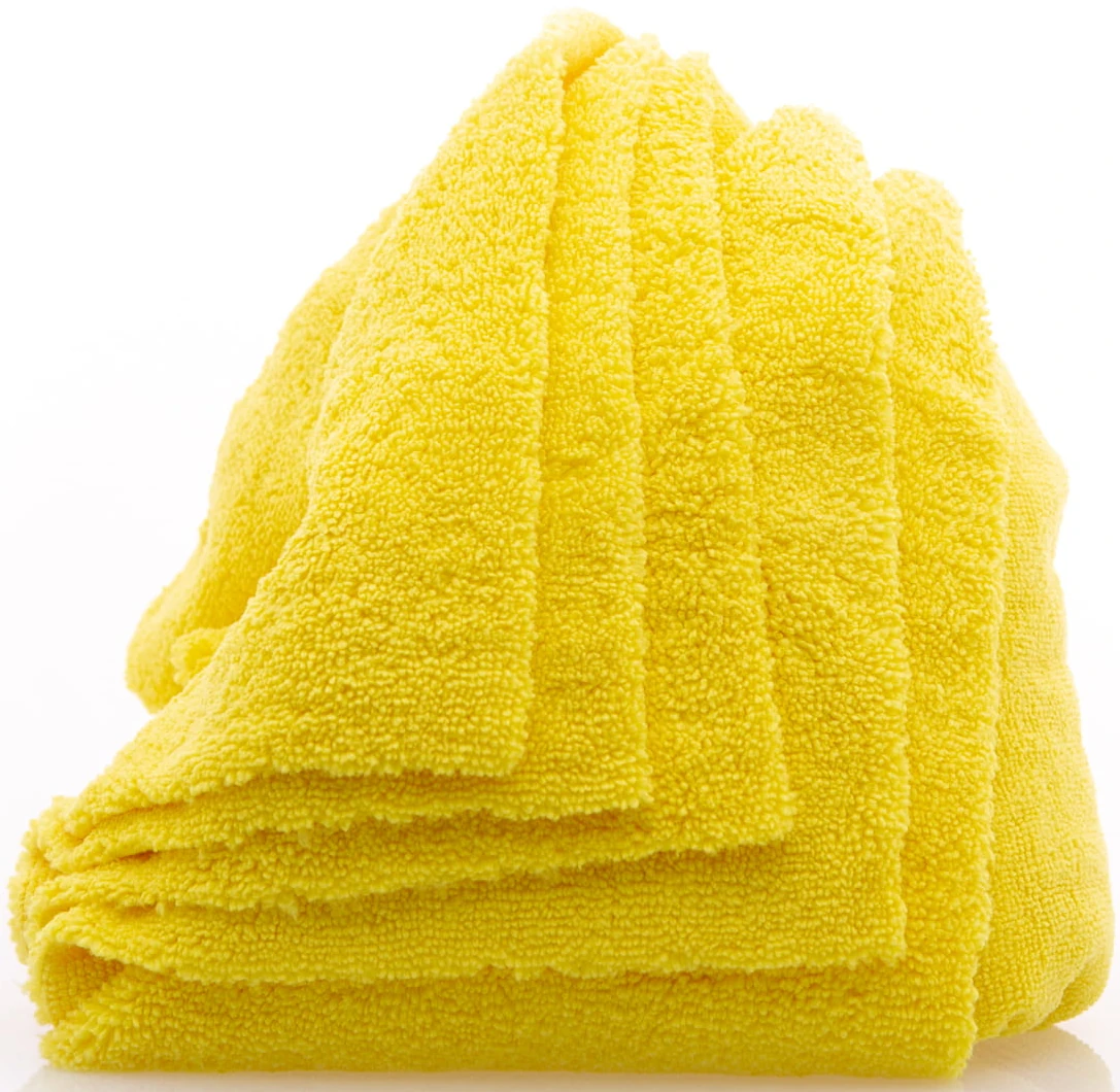 WORK STUFF Microfibre Cloths 40x40cm 350gsm yellow 5-pack for detailing and vehicle care