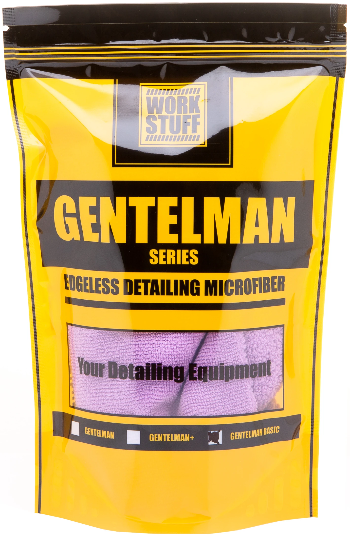 Work Stuff Gentleman Basic Purple – delikatna mikrofibra bez obszycia, 40x40cm, 350gsm