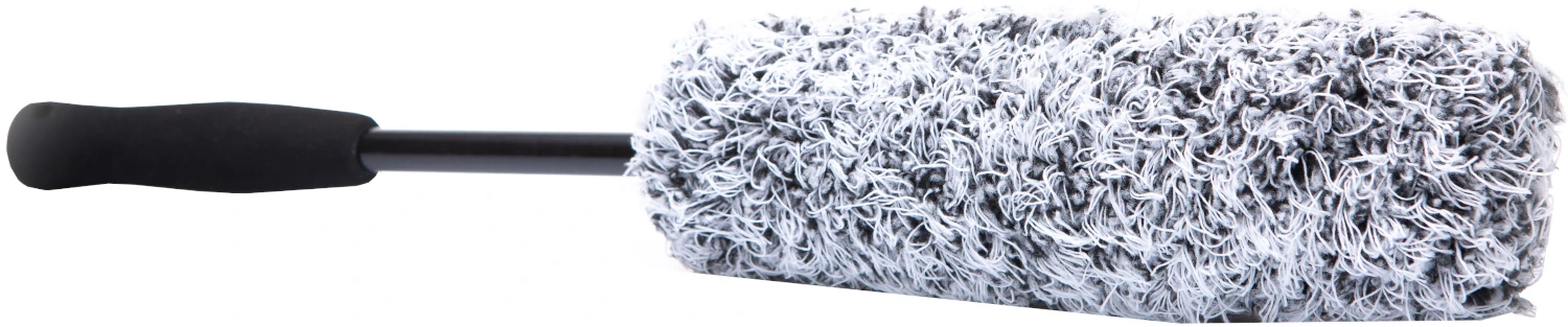 WORK STUFF Wheel Brush 46 cm with dense microfibre bristles and foam handle for professional wheel cleaning