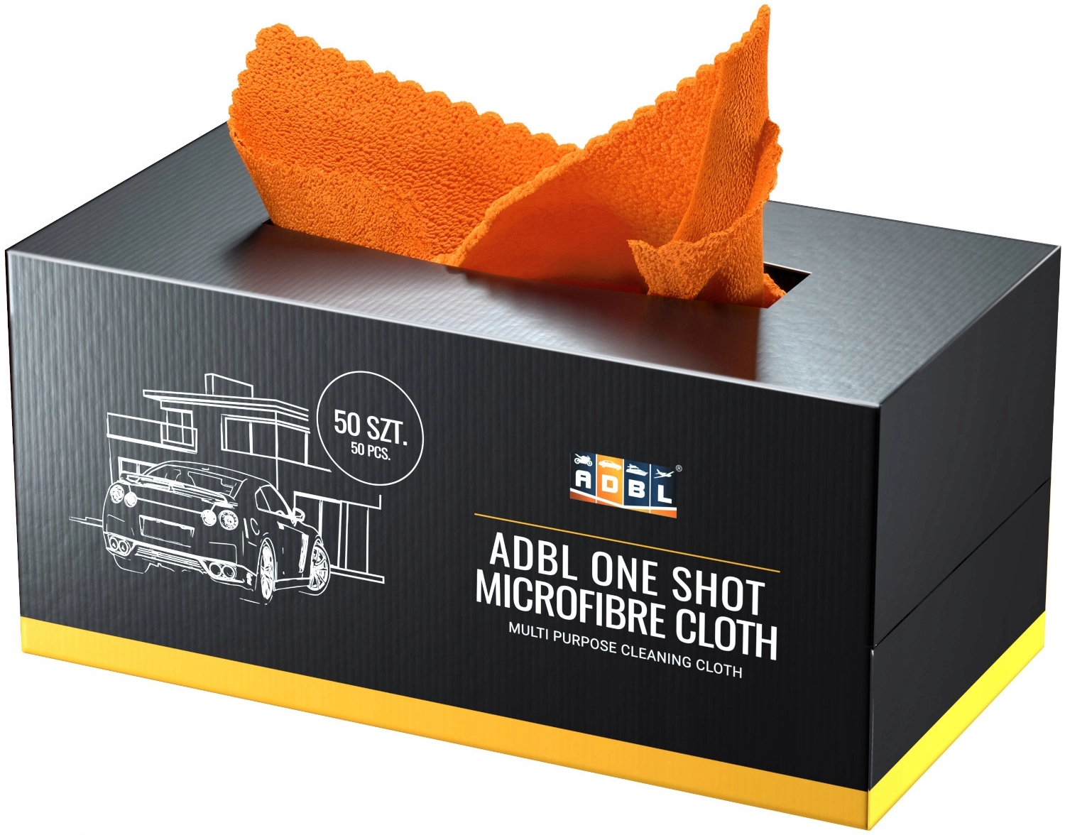 ADBL One Shot Microfibre Cloth - zestaw mikrofibr bez obszycia, 50 sztuk