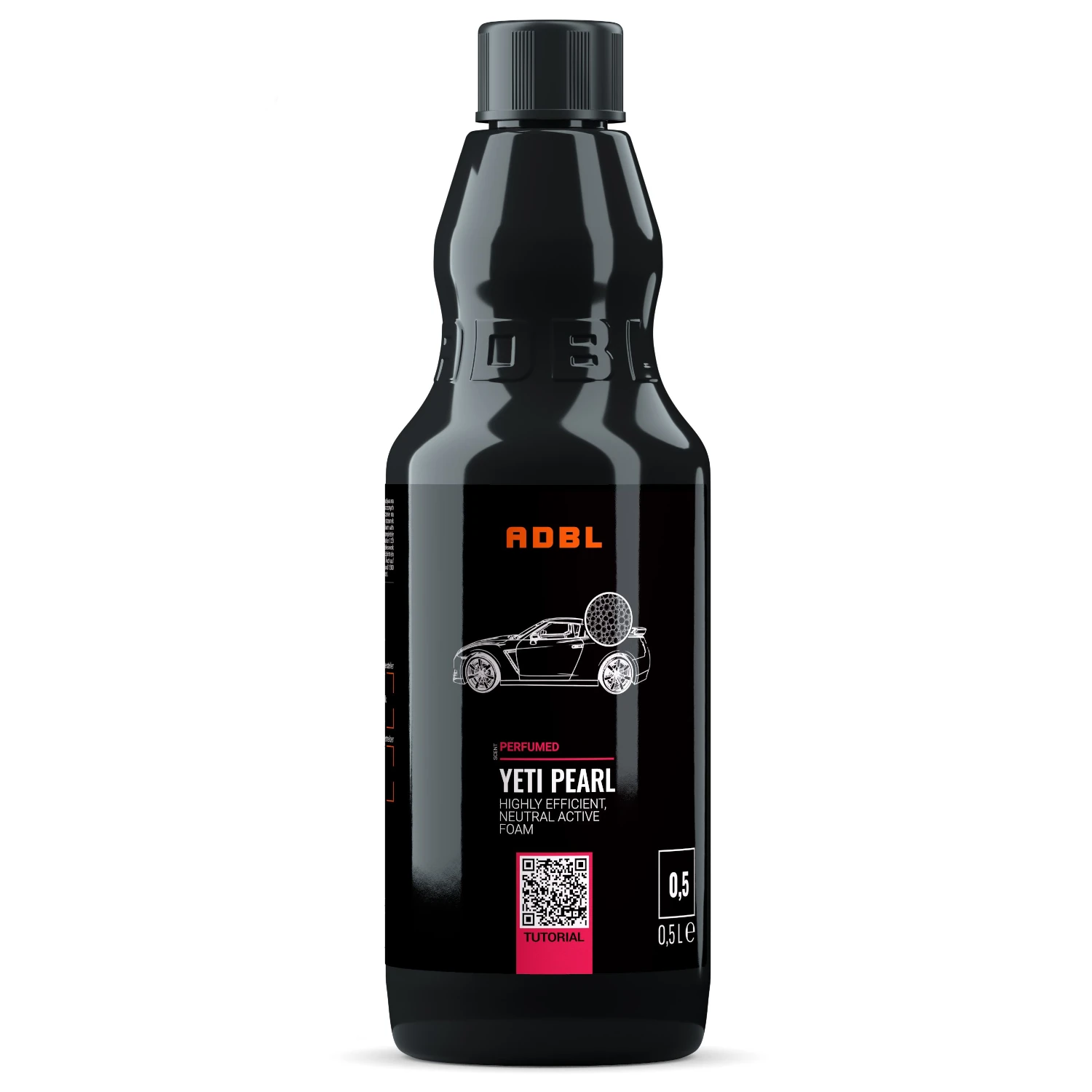 White bottle of ADBL Active Foam Cleaner 500ml with neutral pH for foam washing cars