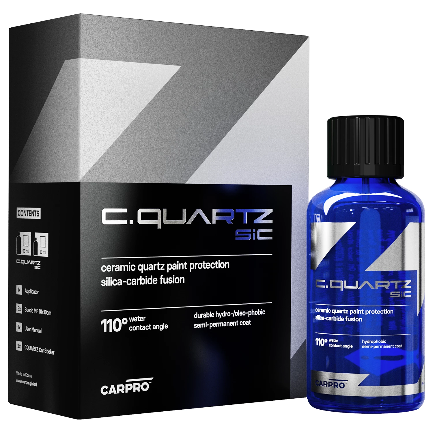 CarPro CQuartz SiC – prosta w aplikacji powłoka ochronna, zawiera węglik krzemu 50ml