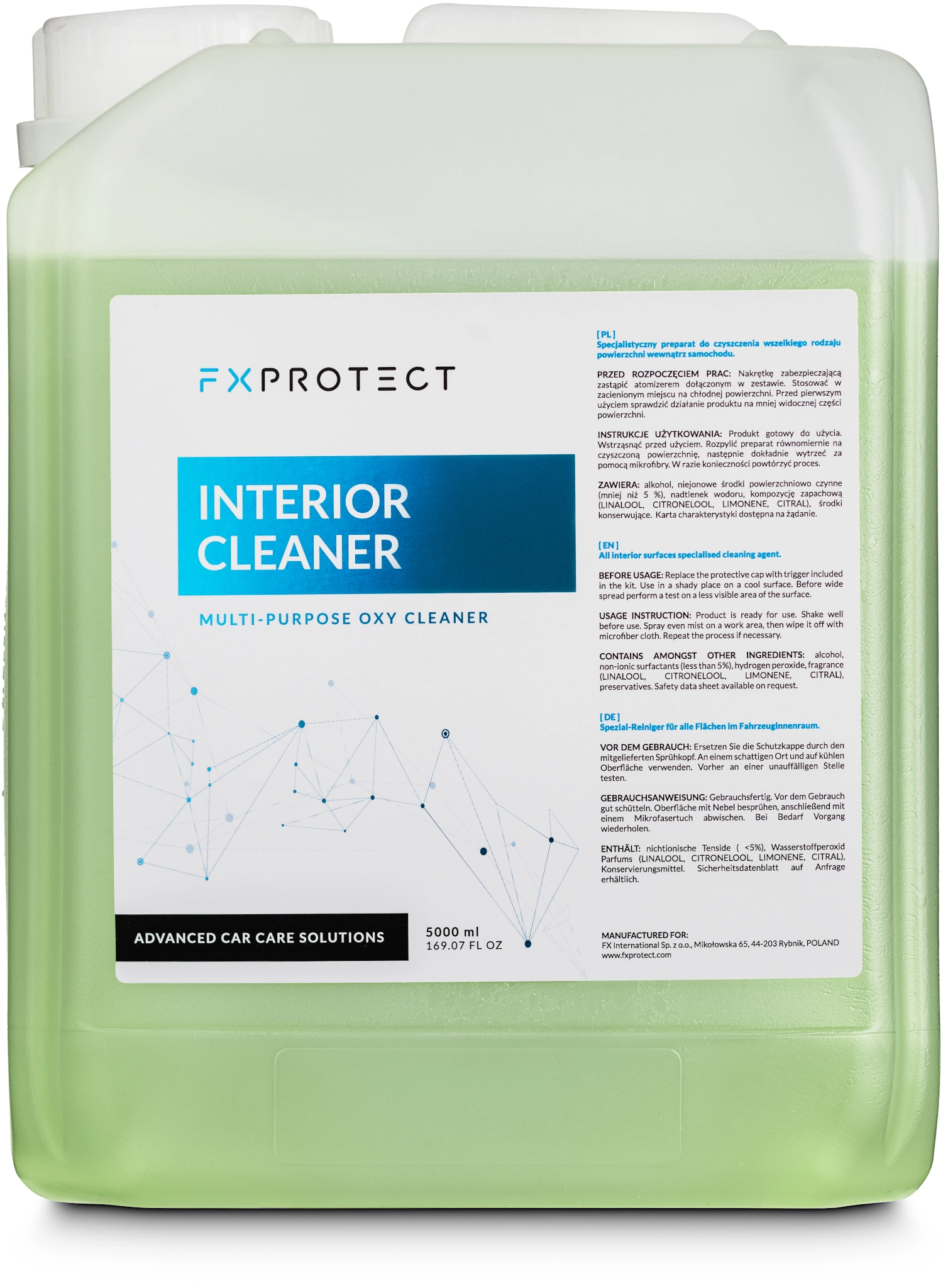 FX Protect Interior Cleaner – produkt do czyszczenia wnętrza, gotowy do użycia 5L