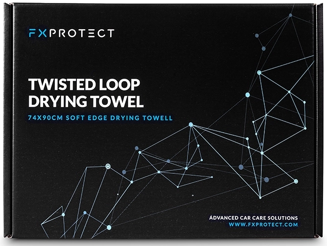 FX PROTECT Microfibre Drying Towel 74x90cm 550GSM double-sided twisted loop for gentle vehicle paintwork drying