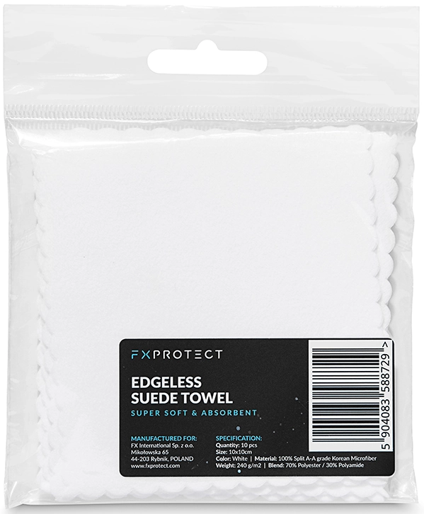 White FX PROTECT Microfibre Cleaning Cloth 10x10 cm for detailing and Ceramic Coating application