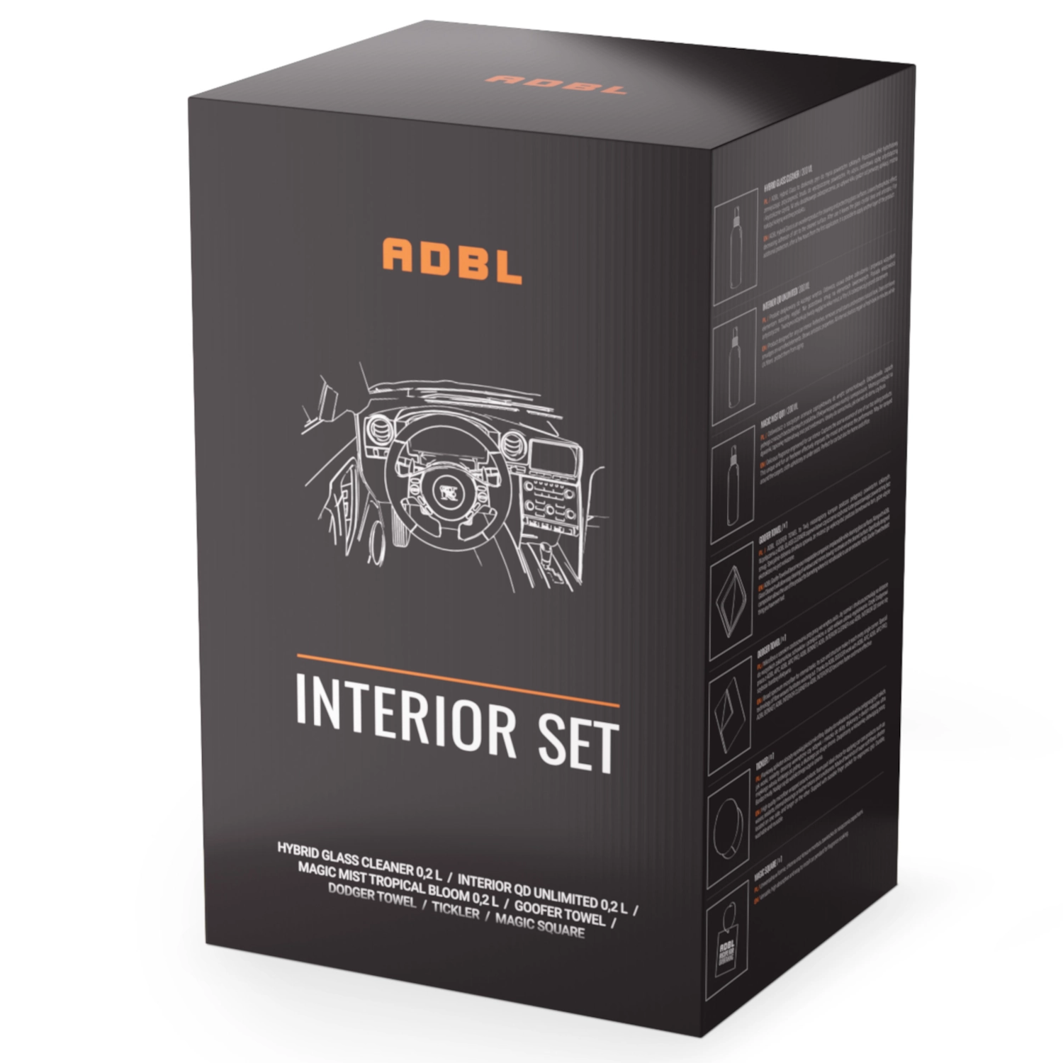 ADBL Interior Sample Set – zestaw kosmetyków i akcesoriów do pielęgnacji wnętrza