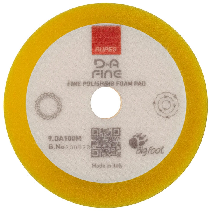 Rupes DA Fine – miękki pad polerski do maszyn Dual Action, żółty – 80/100mm